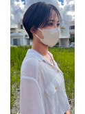 髪質改善ショートボブカットトリートメントフルバングカラー