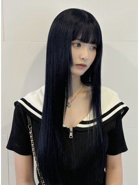 ヘアカロン 熊本本店(Hair CALON) 暗髪ブルーブラック髪質改善カラー