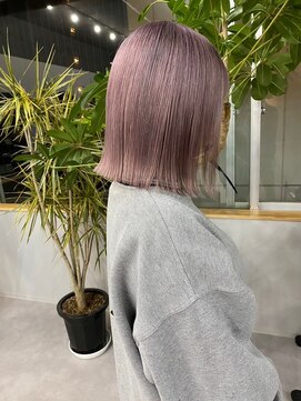 レブ 三条河原町(Reb,) 外ハネボブ×ピンクラベンダー(ダブルカラー)