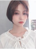 say.田代ショートボブ黒髪ボブウルフネビージュ小顔ワンレン韓国