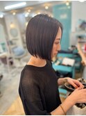 大人可愛い小顔ミニボブショートボブ前下がりボブ