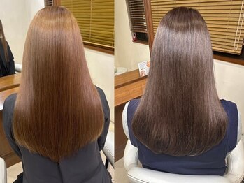 イーストハムネオ(EAST HAM NEO)の写真/ブリーチを使用しないダブルイルミナカラーで【高発色カラー×たっぷり透明感】が叶う♪インナーカラー