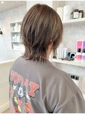 福山市美容室Caaryミディアムレイヤーウルフヘア似合わせカット