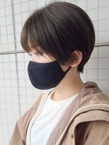 エリマ 横浜西口(elima)&nbsp;横浜西口切りっぱなしボブ外ハネボブワンカラーオリーブベージュ