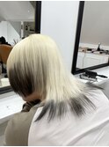 !ダブルカラーホワイトブロンド金髪ホワイトベージュ#原宿