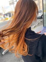 ナンバー エリュン 秋田店(N°Elune)&nbsp;インナーカラー/ヨシンモリ/レイヤーロング/ウェーブ巻き