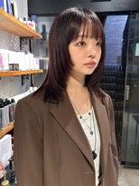 ノラ ヘアーサロン(NORA HAIR SALON) 【大久保】ブリーチなしワインレッドカラーレイヤーカット