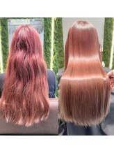 カミガミ 栄(KAMIGAMI) 髪質改善ケラチン酸性ストレート+髪質改善トリートメント+DEスパ