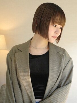 ベージュカラー タッセルボブ ストレート【鹿児島中央駅】