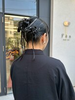 フェンヘアーアイス 中目黒(Fen.hair ici)&nbsp;20代30代編み込みツイン◎大人可愛いシニヨンアレンジ