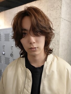 バイフィフス 原宿/表参道(by fifth) シャドウパーマスパイラルパーマセンターパート大人メンズヘア