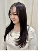 ロングヘア/レイヤー/透け感/クラカミの暗髪