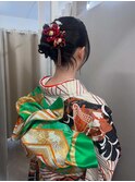 振袖着付とヘアメイク♪