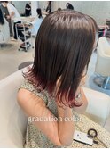 ボブレイヤーボブ前髪あり顔周りレイヤーカット切りっぱなしボブ