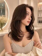 レイヤーカット Lueur. 大阪心斎橋 ハイライトレイヤーカット/ハイライトレイヤー&nbsp;レイヤーカット/韓国風レイヤー