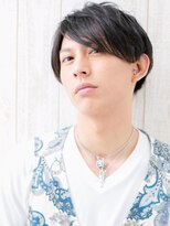 モッズヘア メン 南越谷南口店(mod's hair men)&nbsp;斜めバング小顔ブラック重め社会人シースルーマッシュa1南越谷