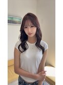 レイヤーカット×チョコレートブラウン