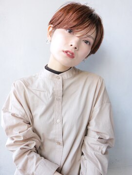 アルバム 渋谷パルコ(ALBUM) オレンジベージュ_ウェーブパーマフォギーベージュ耳かけ_56715