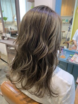 ベルコフレ 玉造店(Belle Coffret) 【Bellecoffret】ダブルカラー 透明感カラー オリーブグレージュ