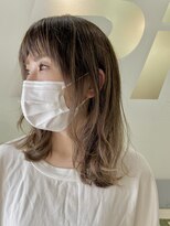 ピエドプールポッシュ(PiED DE POULE POCHE)&nbsp;透け感ハイライトカラー