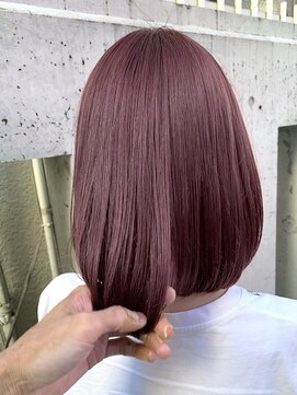 アッシュ 祐天寺店(Ash) ブリーチありのピンクベージュボブ