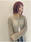 シースルーバング×ウルフボブ