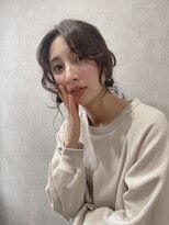 リアイス(Re:ICE) 簡単アレンジ大人長め前髪ニュアンス波巻きパーマ