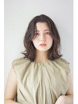 パール(PearL)&nbsp;【PearL】揺らぎミディパーマ/ベージュブラウンカラー/大人ボブ