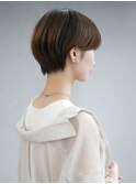 美人ショート_斜めバンググレージュカラー_59274