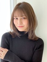 アグノス 青山(Agnos) 大人可愛いナチュラルカールレイヤーカットシースルーバング