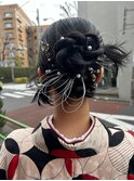 【大久保】卒業式ヘアセット、編み込みアレンジ