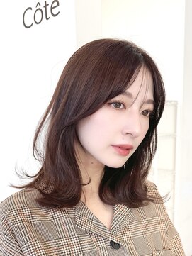 コート 表参道(Cote) くびれレイヤー　こっからブラウン　ブラウンカラー　艶髪
