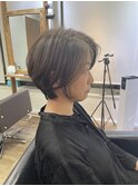 白髪ぼかし/イメチェンヘアスタイル/前髪カタログ/ショートボブ