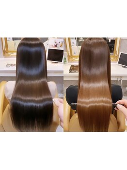 【スチームパラボトリートメント+カット+柔らか縮毛矯正￥15800】傷みを最小限に抑える施術に定評。[池袋]
