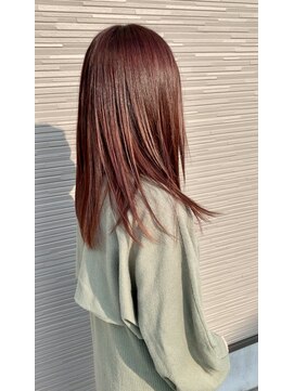 リノア(Linoa) 【リノア 山口】セミロングスタイル&ピンクベージュカラー