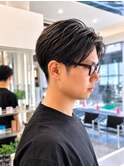大人の清潔感センターパート韓国メンズヘア