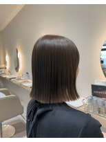 ルーチェココ ブラン(Lu'ce coco blanc)&nbsp;切りっぱなしボブ×ブリーチなしグレージュ9.13