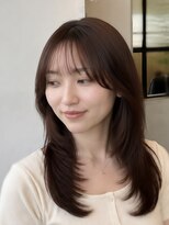 コラボエンリッチ(COLLABOENRICH)&nbsp;外国人風ロングレイヤー×ワンカール