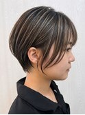 宇都宮ハンサムショートボブレイヤーカット切りっぱなしボブ韓国