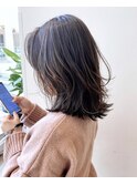 [K-two]かきあげ前髪 ココアブラウン 抜け感ヘア[天王寺/阿倍野]