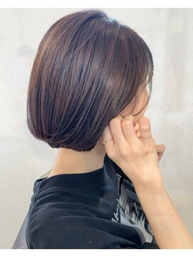 アース 相模大野店(EARTH) 20代30代40代小顔切りっぱなし大人ボブモカベージュカラー
