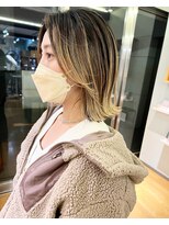 ファッジ 南柏(FUDGE)&nbsp;【FUDGE】 スライシングコントラストカラー　大人ボブ♪