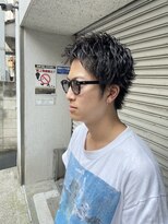 フランクスバーバーザスタンド(Frank’s barber the stand)&nbsp;メンズスパイキーショートパーマ眉毛F