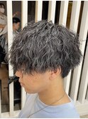波パーマ　マッシュ　刈り上げ　ツーブロック