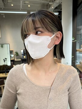 ミィ 表参道(mee.) 切りっぱなしボブ/エアリーロング/美髪/ピンクブラウン/表参道