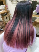 ヘアーズ トラスト(hair's TRUST) アンブレラカラーブラックピンク