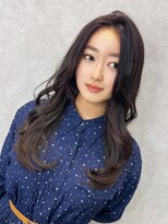 黒髪ロングくびれヘア