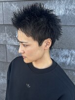 ヒュイル バイ ニアウ(Hwyl by Niau) メンズスパイキーショートパーマニュアンスパーマ刈り上げ
