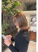 透明感カラーベージュカラーシークレットハイライトくすみカラー