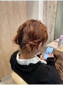 ナチュラル×華やか　抜け感ねじりアップスタイル/ヘアアレンジ
